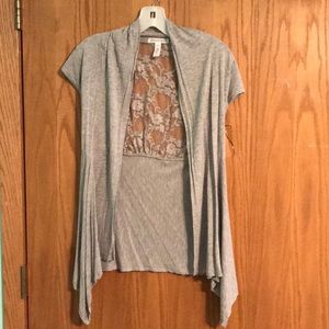 Ambiance Apparel gray over shirt
